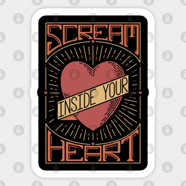 Scream Inside Your Heart (2020 Motto) Sticker by wanderingkotka